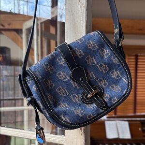 Dooney & Bourke Blue and Gold Crossbody Bag